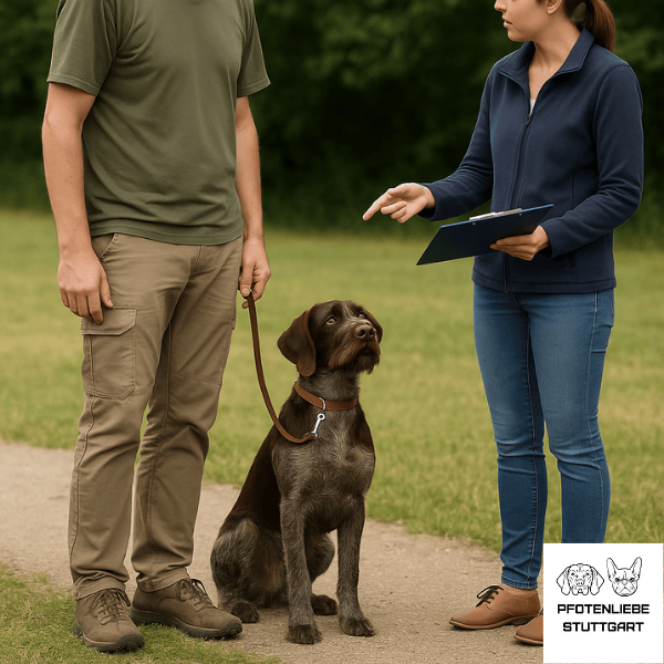 Einzeltraining Hund sitz an lockerer Leine Stuttgart Hundeschule