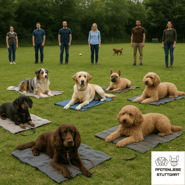 Fichtlmeier Kurs Hunde liegen im Bleib3 Stuttgart Hundeschule