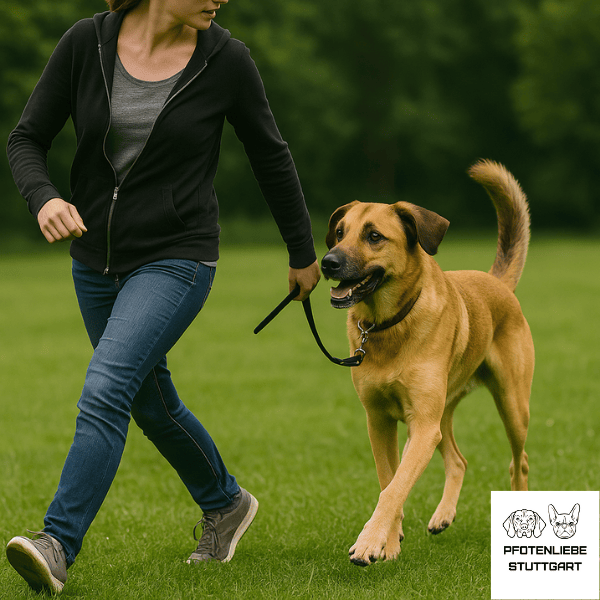 Leinenführung Hund läuft an lockrer Leine Stuttgart Hundeschule