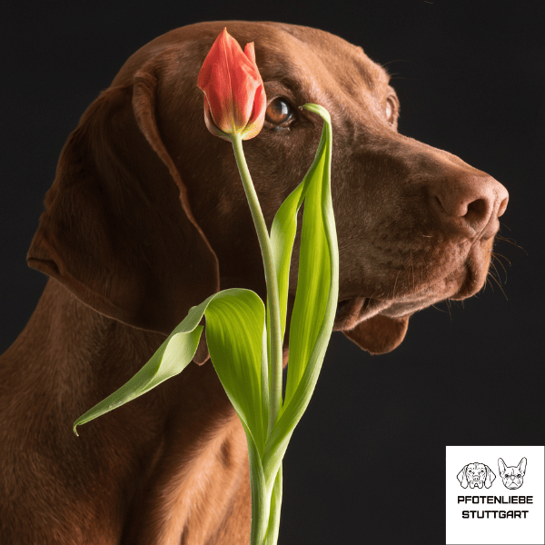 Janos mit Tulpe Stuttgart Hundeschule