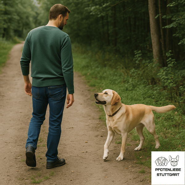 Radiustraining Hund im Anstand zum Menschen Stuttgart Hundeschule