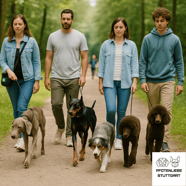 Social Walk Hunde laufen an lockerer Leine Stuttgart Hundeschule